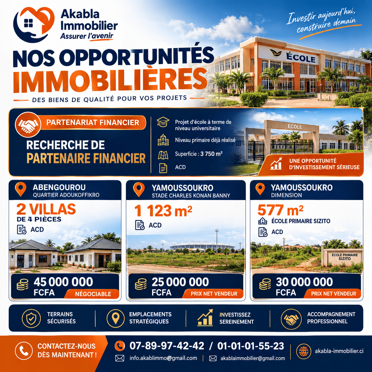 Terrains à vendre: 1015m2 - 1025m2 - 900m2